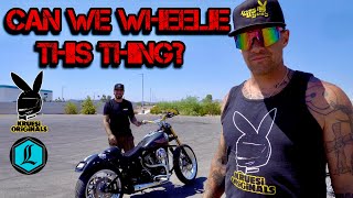 Stuntail  we try to wheelie a twincam softail [upl. by Nanam951]