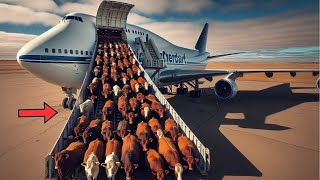 The Largest Cattle Transport Ever This Mega Transport Will Blow Your Mind [upl. by Eimmelc]