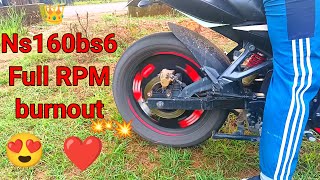 Ns160bs6 Full RPM Burnout and Sound Test🚨 ❤🔇ns160bs6ns160 modification ns160bs7ns160modified👹😍🔥 [upl. by Lankton981]