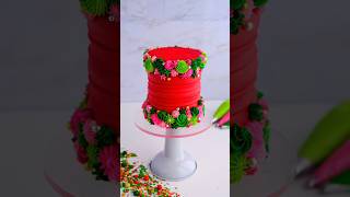 Easy Christmas mini cake using 2D 6B and 32 christmascakeideas cakemaking cakedecorating [upl. by January]