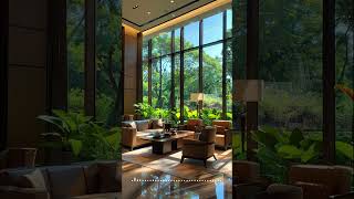 Hotel Garden Lounge  Luxurious Jazz Saxophone Ambience with Soothing Views of Nature and Relaxation [upl. by Chrissy]