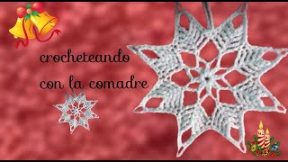 ✨✨✨copo de nieve estrella ❄tejido a crochet solo 3 vueltas fácil y rápido [upl. by Mcnutt]