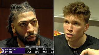 Postgame Interview  Anthony Davis says the Lakers have found a new scoring threat in Dalton Knecht [upl. by Vickie]