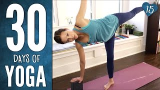 Day 15  Half Hour Half Moon Practice  30 Days of Yoga [upl. by Inuat]