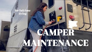 the maintenance of living in a camper full time [upl. by Atinar]