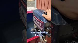 1989 Evinrude 4hp twin cylinder long shaft 2stroke OutboardMadness outboardmadness [upl. by Nylekoorb]