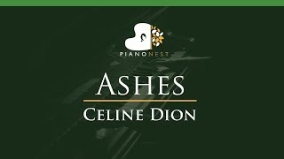 Celine Dion  Ashes  LOWER Key Piano Karaoke  Sing Along [upl. by Isewk386]