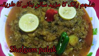 Shalgam palak recipe ll shalgam palak ka salan ll [upl. by Ayotahs]