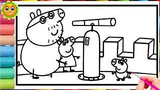 Peppa Pig in the tower  Peppa Pig Official Full Episodes  Peppa Pig coloring pages [upl. by Chuipek]