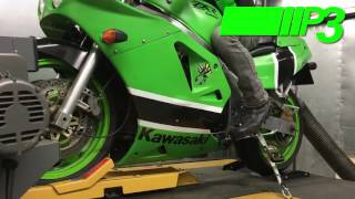 Kawasaki ZXR 750 Ninja Carb custom dyno set up P3 Tuning Liverpool [upl. by Nevag738]