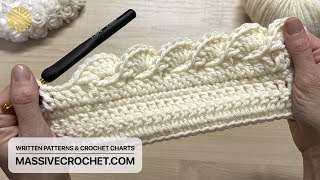 The most PRETTY amp EASY Crochet Border Pattern for Beginners 👌🏻 😍 Crochet Edging for Baby Blanket [upl. by Meeka]