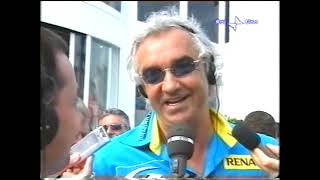 F1 Europa 2005  Ettore Giovannelli intervista Flavio Briatore prima e dopo il Gran Premio [upl. by Ahtel351]