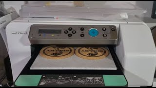 Roland bt12 how to setup and print coasters using bt12 dtg printer [upl. by Naelcm]