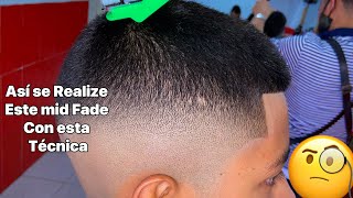 Corte de cabello Degradado medio MID FADE tutoríal de barberos por JCPRO BARBER debes verlo🔥🥶 [upl. by Felton]