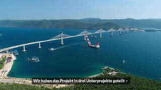 Peljesac Brücke deutsche Untertitel [upl. by Yelda]