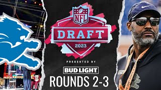 Detroit Lions 2023 NFL DRAFT ROUNDS 23 LIVE STREAM WATCH PARTY wREAL TIME PICK AUDIO [upl. by Eidnew]