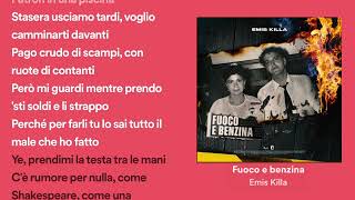 fuoco e benzina testo emis killa [upl. by Hazlett817]