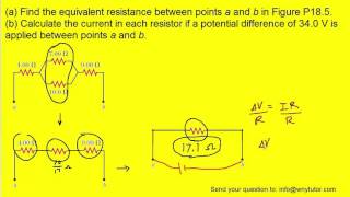 Find the equivalent resistance between points a and b [upl. by Zelten480]