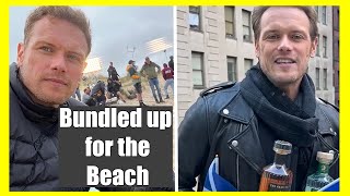 Sam Heughan at the Beach Caitriona Balfes Kindle Hesitation Grahams Latest Book Suggestions [upl. by Fates257]