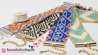 How to Make the Beaded Loom Bracelet Kits by Beadaholique [upl. by Jerol]