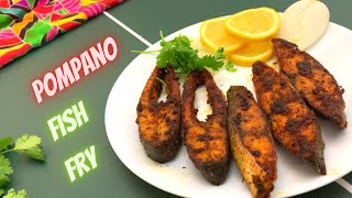 POMPANO FISH FRY  How to make easy and spicy masala fish fry  చేపలు వేపుడు ఆంధ్ర స్టైల్ [upl. by Laurin]