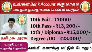 📚10th Pass மாத உதவி தொகை திட்டம்📮Tamilnadu Government Jobs 2024🥳Job Vacancy 2024🚘TNPSC UNLIMITED APP [upl. by Persian]