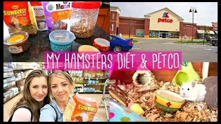 HAMSTER DIET  PETCO VLOG amp MAKING A HAMSTER SALAD 🥗 [upl. by Ycram]