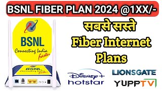 BSNL LATEST FIBER INTERNET PLAN 2024  BSNL broadband plan 2024 [upl. by Onifled]