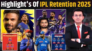 IPL 2025 Retention MS Dhoni Rohit Sharma Virat retained Pant Iyer released Know Top Highlights [upl. by Tera]