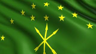 Adygea Flag Animation  4k  Flags of the World [upl. by Verras63]