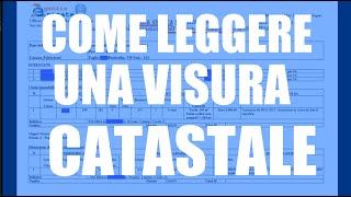 COMPRARE CASA  Devi saper leggere una visura catastale [upl. by Becker442]