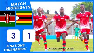 Kenya Rising Stars vs Zimbabwe 31 4 Nations Tournament All Goals Extended Highlights [upl. by Tj288]