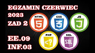 Egzamin zawodowy INF03  EE09 Czerwiec 2023 Arkusz 2  5  12 [upl. by Turro]