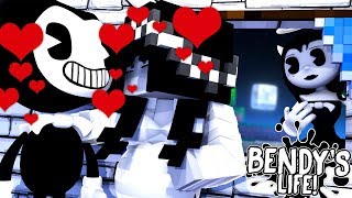 Minecraft BENDYS LIFE  ALICE ANGEL SPIES ON BENDY amp LEAH [upl. by Anaicilef]