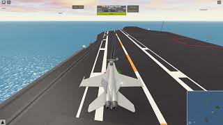 How to catapult launch and land on the USS Carrier  PTFS Roblox [upl. by Ssecnirp]