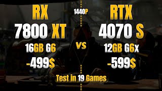 RX 7800 XT vs RTX 4070 SUPER  Test in 19 Games in 1440P  ft R7 5800x3d [upl. by Aramit]