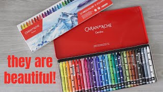 First Impressions of the Caran dAche Neocolor II Aquarelle  WaterSoluble Wax Pastels [upl. by Osrock]