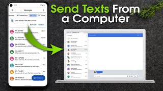 How to Send Text Messages From a Computer with Any Android Phone Samsung Motorola LG OnePlus [upl. by Ahsitnauq]