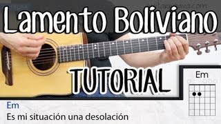 Como tocar Lamento Boliviano Enanitos Verdes en guitarra COMPLETO acordes tutorial SUPER FACIL [upl. by Eneluqcaj]