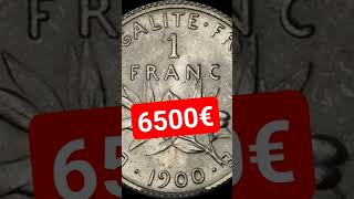 1 Franc Semeuse argent 1900 shorts piècerare 1franc piècedemonnaie [upl. by Pevzner]