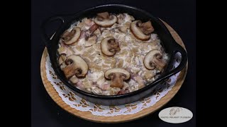 Crozets de Savoie à la crème de SaintMarcellin champignons et lard fumé [upl. by Schnorr671]