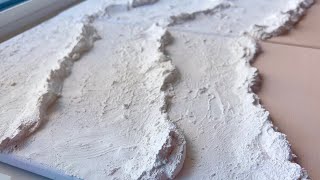 DIY Texture Mix using Plaster of Paris  Ocean Waves Textured Art [upl. by Wilhelmina]