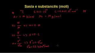 11 Kimia Klasa 10 Mesimi 11 Sasia e substances moli [upl. by Nonnel173]