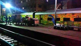 TNP WDM7 shunting ChennaiMadurai AC Duronto Express [upl. by Ytram]