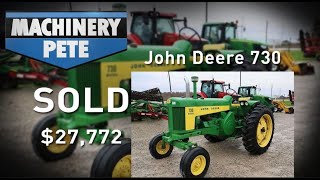 John Deere 730 in Ontario 8285R and 4755 Tractors in Iowa Sold High on November 23 Auctions [upl. by Tressia964]