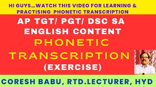 PHONETIC TRANSCRIPTIONEXERCISE [upl. by Eneri468]