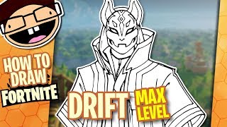 How to Draw MAX LEVEL DRIFT Fortnite Battle Royale  Narrated Easy StepbyStep Tutorial [upl. by Camellia]