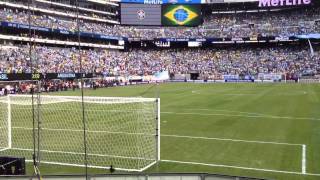 Brasil x Argentina  MetLife Stadium goes crazy when Neymars name is called [upl. by Labina]