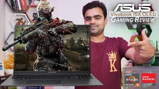 ASUS Vivobook 15X OLED AMD Ryzen 5 7530U⚡Gaming Review amp Benchmarks Hindi 🔥🔥 [upl. by Aerdnod]