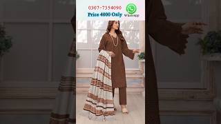 Dhanak fabrik mushk brand  winter collection  online clothes onlineclothes clothes shorts [upl. by Odie]